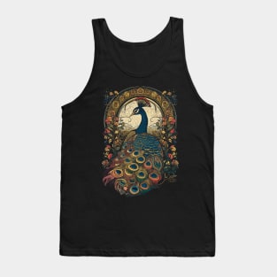 Cottagecore Aesthetic Peacock Garden Art Tank Top